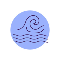 Waves Vector Icon easily modify

