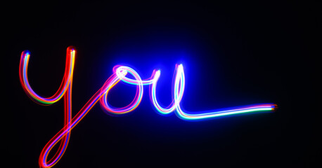 Light painting photography written you
