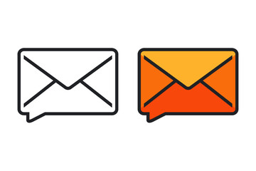 Email chat icon. Illustration vector