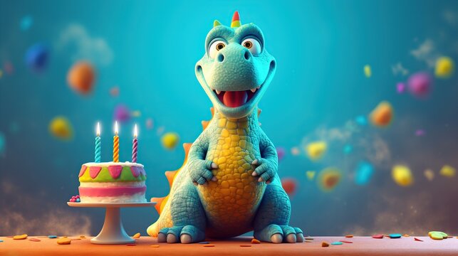 Cartoon Dinosaur Birthday Images Browse 17 414 Stock Photos Vectors and Video Adobe Stock