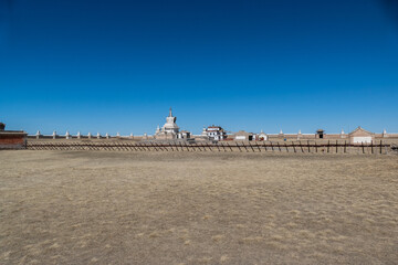 Fototapeta na wymiar Erdene Zuu Monastery, is probably the earliest surviving Buddhist monastery in Mongolia located on Kharkhorin City