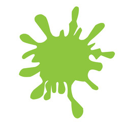 Abstract Green Ink Splat 