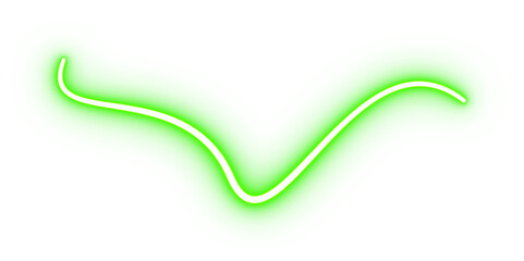Effect Glowing Neon Curved Line Vector