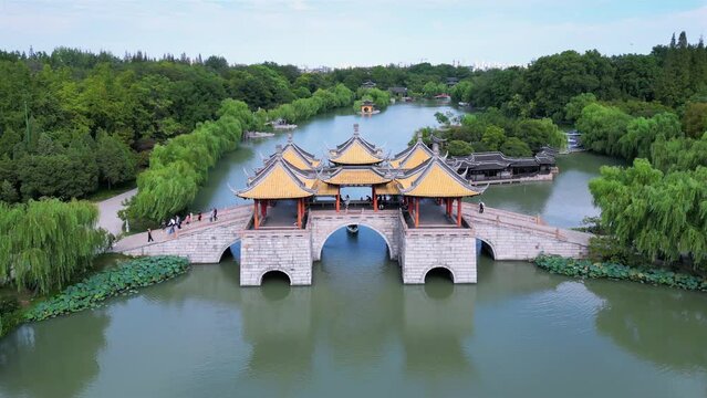 Slender West Lake Scenic Spot, Yangzhou City, Jiangsu Province, China