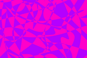 Futuristic chaotic shapes and lines of neon pink and purple abstract background