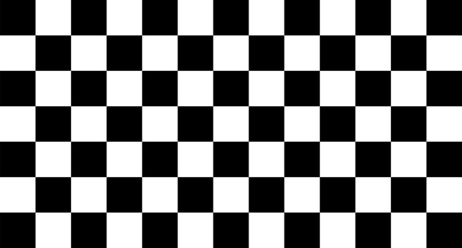 Black and white checker pattern, checkered chessboard, grid and mesh texture, race flag