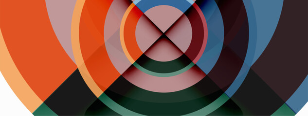 Fototapeta premium Circle trendy minimal geometric abstract background. Vector Illustration For Wallpaper, Banner, Background, Card, Book Illustration, landing page