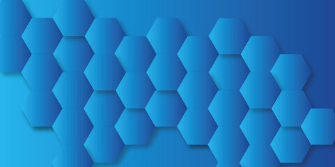 Obraz na płótnie Canvas Background with hexagons . Abstract background with lines . Blue texture background . blue and hexagon abstract background. white paper texture and futuristic business .