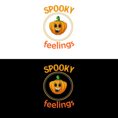 Fototapeta premium Halloween t shirt design Spooky Feelings