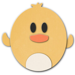 paper cuts cute chicken cartoon hand drawn design for decoration