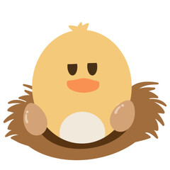cute chicken and egg cartoon hand drawn design for decoration
