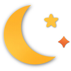 paper cuts cute cartoon weather hand drawn design moon cloud for decoration