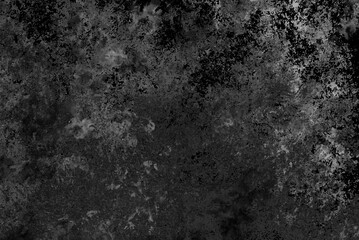 Plakat Black and white grunge background with scratches and cracks. Texture, wall, concrete texture background with space