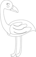Flamingo bird vector graphic
