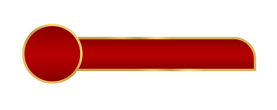 red gole luxury lower third design element template file format png