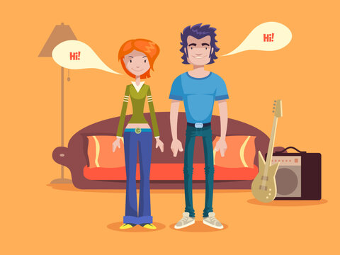 Couple in the room