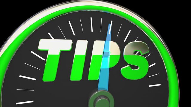 Tips Extra Money Level Gratuity Satisfied Customer 3d Animation