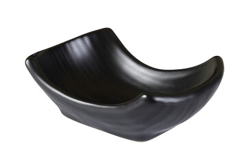 black bowl isolated on transparent png