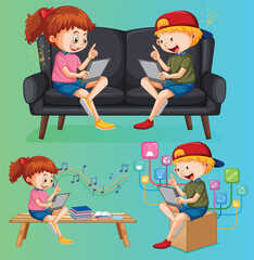children playing with toys