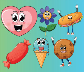funny cartoon fruits