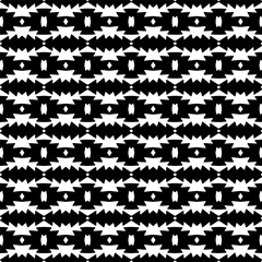  Grunge background with abstract shapes. Black and white texture. Seamless monochrome repeating pattern  for decor, fabric, cloth.