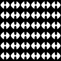  Grunge background with abstract shapes. Black and white texture. Seamless monochrome repeating pattern  for decor, fabric, cloth.