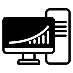 graph in display computer icon