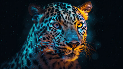 Fototapeta na wymiar Panthera Paradus Kotiya Generative AI