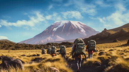 A Kilimanjaro Mountain beautiful wildness view, Tanzania - obrazy, fototapety, plakaty