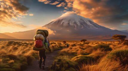 A Kilimanjaro Mountain beautiful wildness view, Tanzania