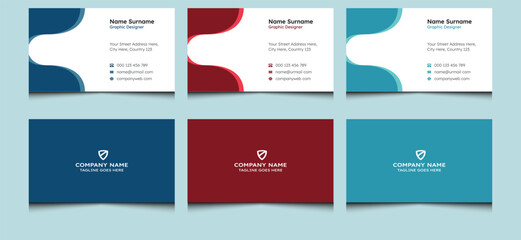 Elegant clean abstract simple creative modern company corporate professional luxury real estate name visiting business card design template.