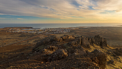 Iceland in a cold march afternoon