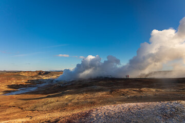 Fototapeta na wymiar Geothermal industry in iceland