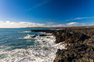 Dramatic view of the icelandic shore