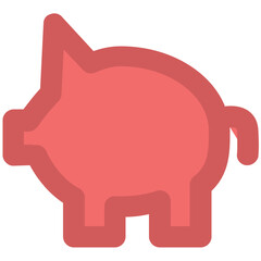 An icon of piggy bank is denoting the concept of savings 