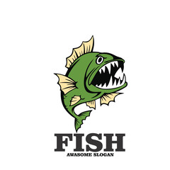 Naklejka premium design illustration mascot icon fish