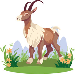 goat cartoon animals clipart