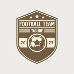 Vintage soccer Logo or football club sign badge isolated. Vintage football logo vector design