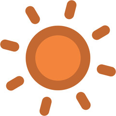 Icon of sun in line design 