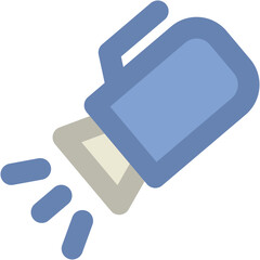 An icon of a video camera bold line design