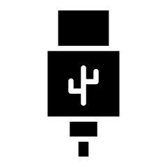 Obraz premium cable connector glyph 