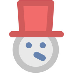 Snowman avatar in bold line icon
