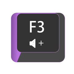 Single vector illustration, F3 button on the keyboard