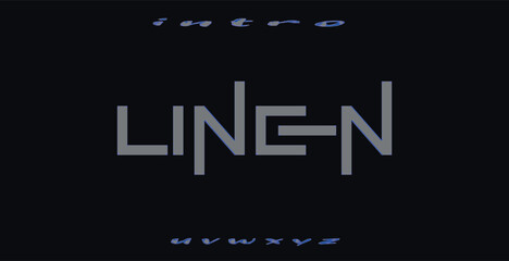 Linen Abstract Fashion Best font alphabet. Minimal modern urban fonts for logo, brand, fashion, Heading etc. Typography typeface uppercase lowercase and number. vector illustration full Premium look