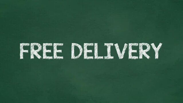free delivery text on blackboard 4k
