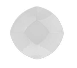 Beautiful shape ceramic plate on transparent png