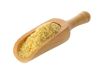 Wheat germ in wood scoop on transparent png