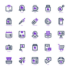 Merchandising Icon pack for your website design, logo, app, and user interface. Merchandising Icon mixed line and solid design. Vector graphics illustration and editable stroke.