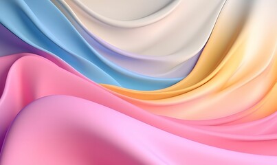 Colorful Silk Fabric Background. Soft and Smooth Satin Background. Generative AI