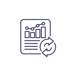 update report icon, line vector